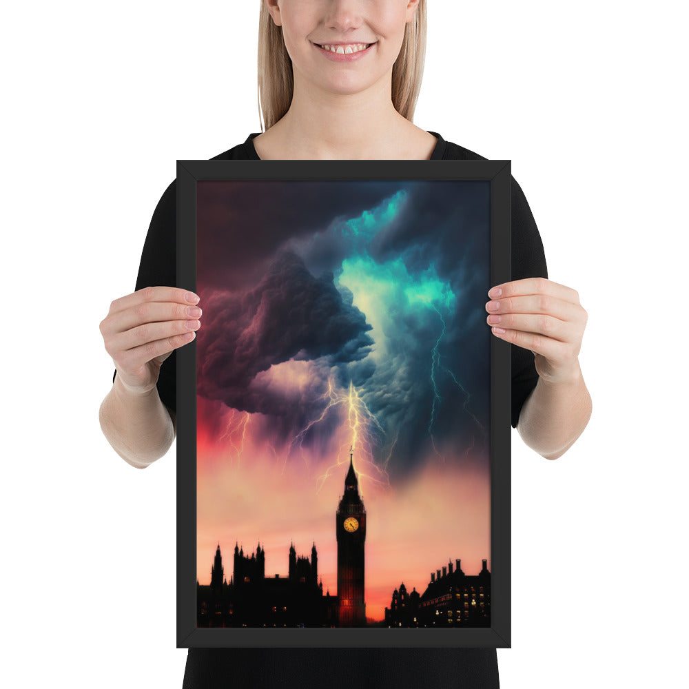 Stormy Reverie: Big Ben's Resilience Fine Art Print