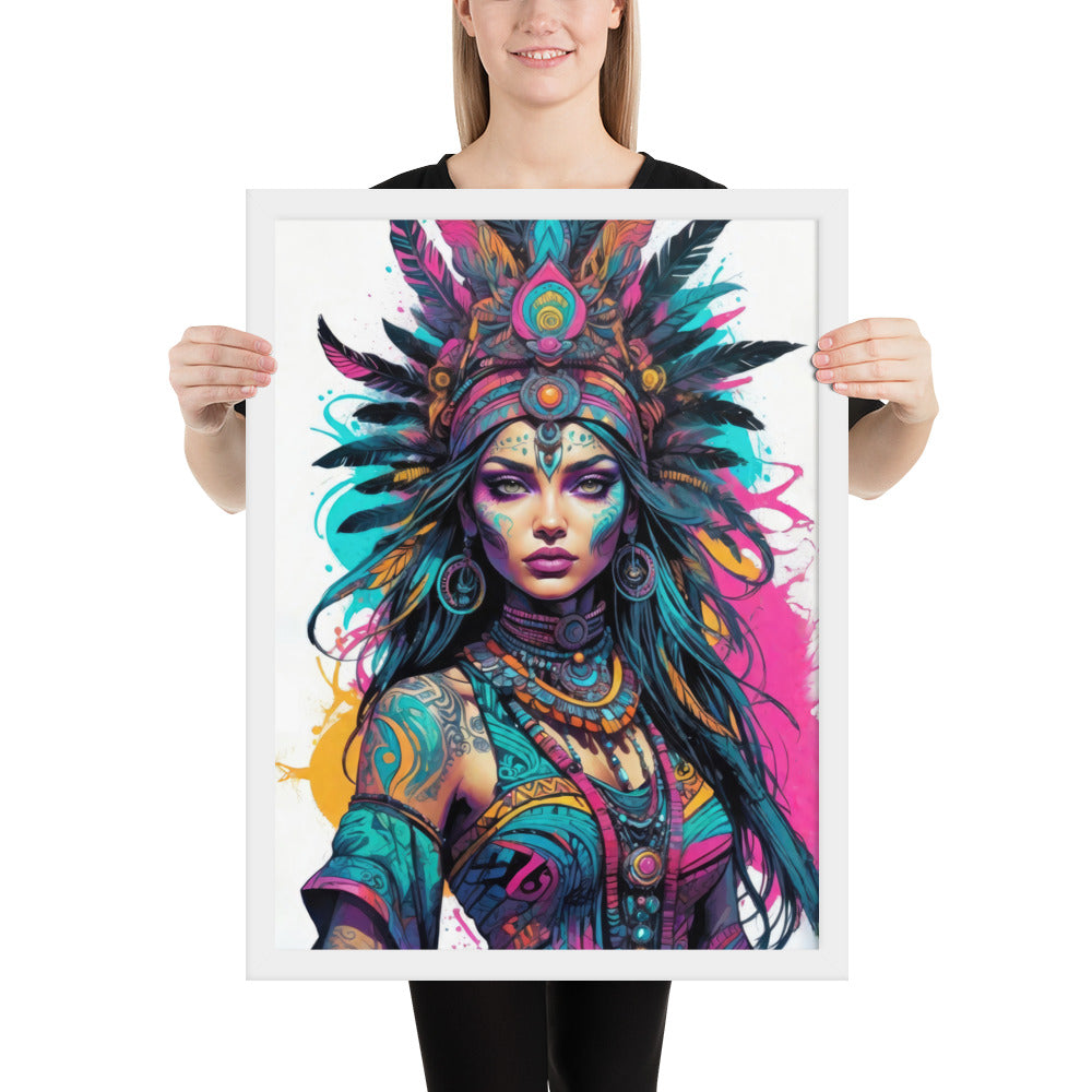 Feathers of Resilience: A Vibrant Tapestry Fine Art Print