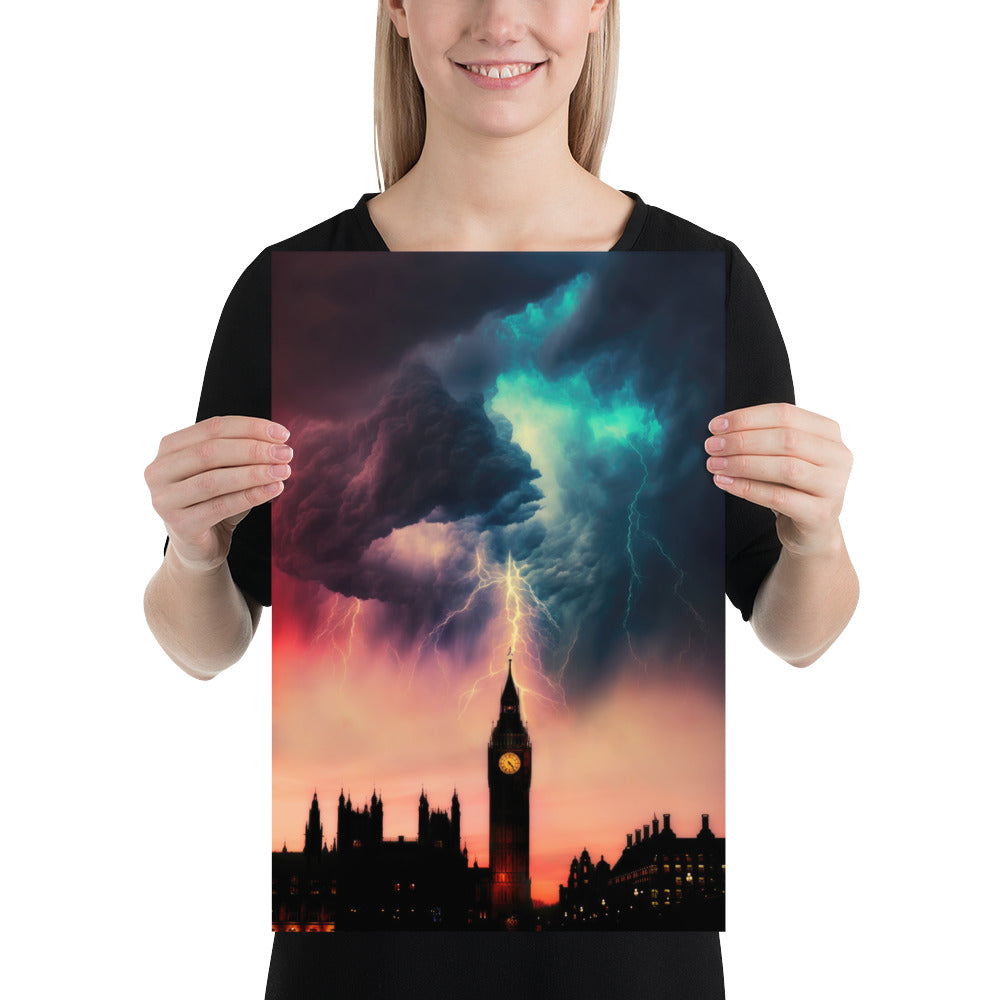 Stormy Reverie: Big Ben's Resilience Fine Art Print