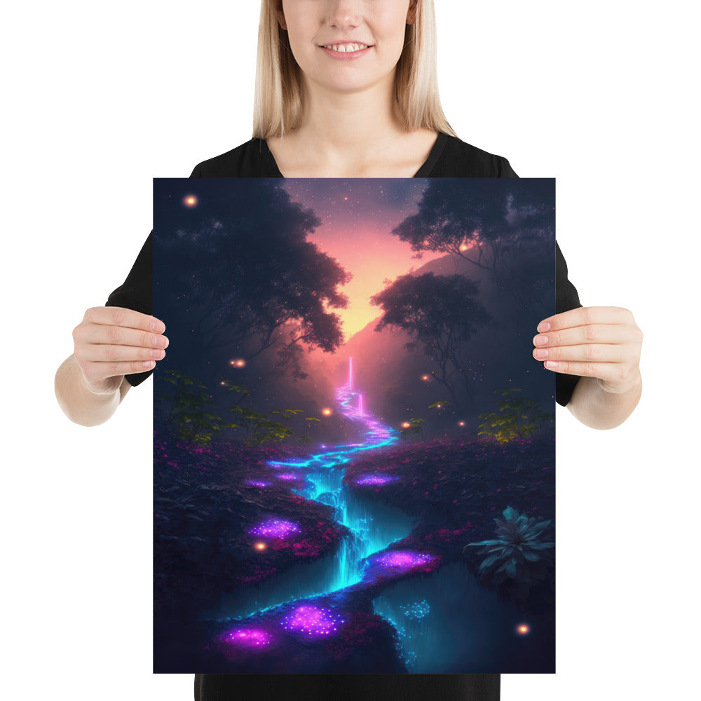 Bioluminescent Forest Fine Art Print | 001