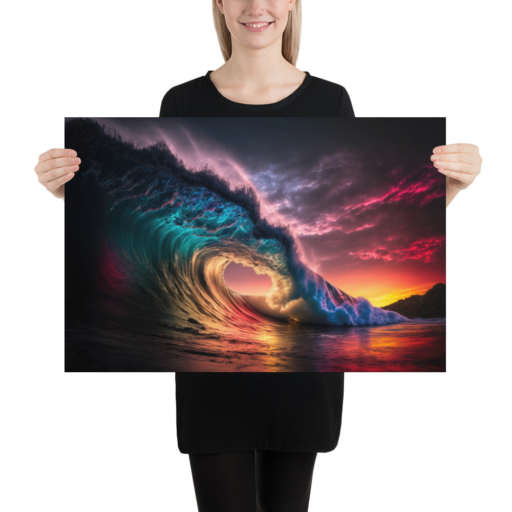 Sunset Waves Fine Art Print